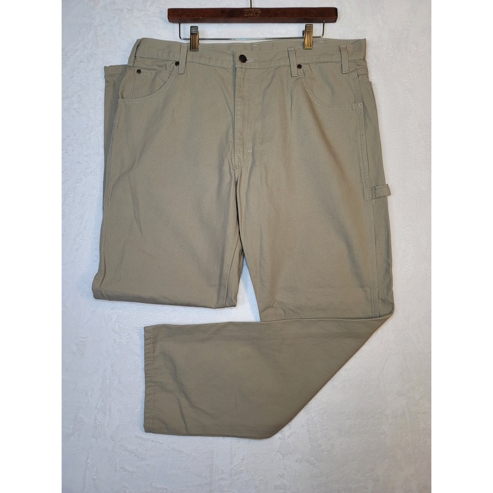 Dickies Relaxed Fit Carpenter Pants Khaki Cotton Duck Utility Skater Size 38x32